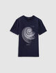 Marine Jungen-T-Shirt, Biobaumwolle, Spirale-Muschel-1