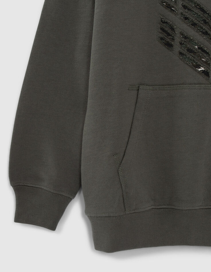 Sudadera caqui espigas desgastadas camuflaje niño-5