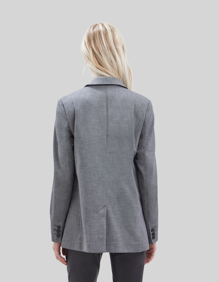 Pure Edition &ndash; Women's black semi-plain suit jacket-3