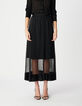 Jupe pliss&eacute;e en tulle noire Femme-2
