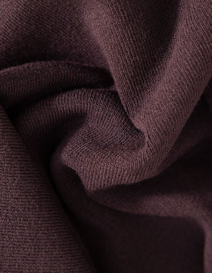 Robe bordeaux tricot boutonn&eacute;e Femme-9