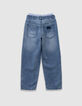 Trompe-l'oeil blauwe baggy jeans voor jongens-3