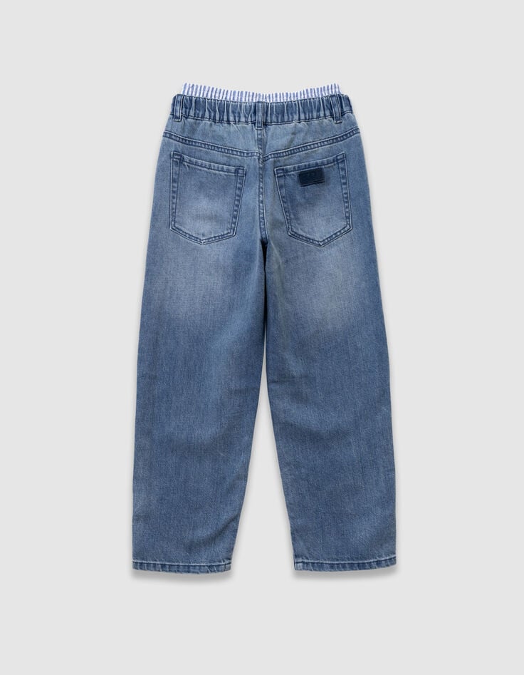 Trompe-l'oeil blauwe baggy jeans voor jongens-3