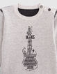 Reversible knitted sweater grey and dark grey baby boy-5