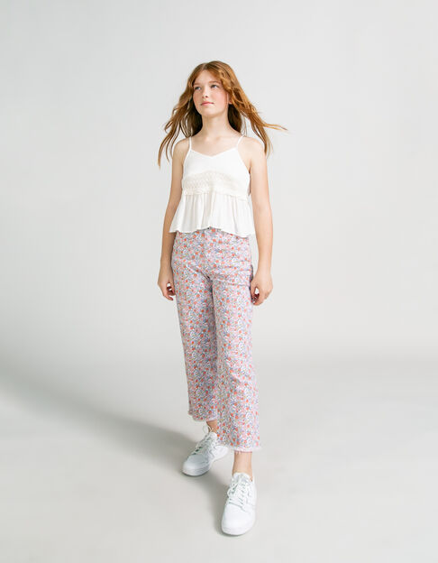 Lila WIDE LEG jeans flower power meisjes - IKKS