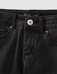 Vaqueros skinny black used con franjas joya niña-2