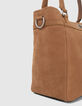 Roestbruine leren shopper The Artist Dames-4