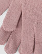 Gants roses tricot pailleté fille-6