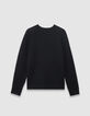 Men’s navy decorative textured knit winter sweater-5
