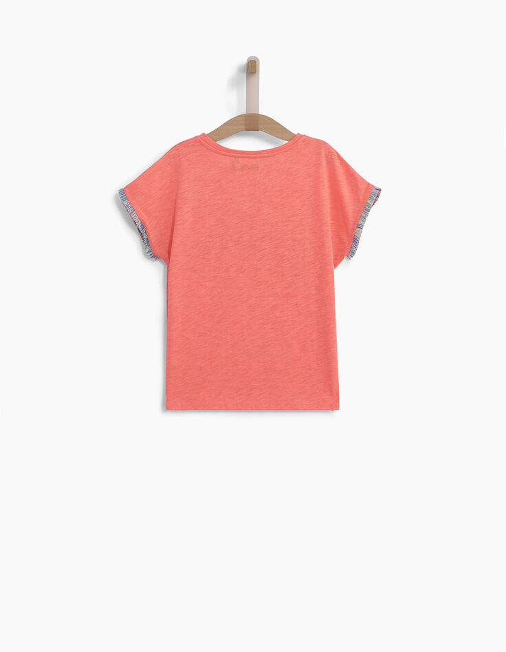Camiseta rosa flúor niña-2