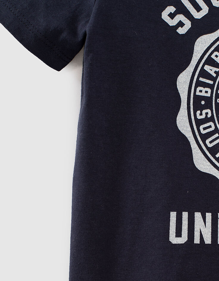 Tee-shirt navy esprit Campus coton bio garçon -5