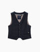 Boys’ navy suit waistcoat -2