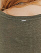 Tee-shirt en lin grand chevron bicolore femme-5