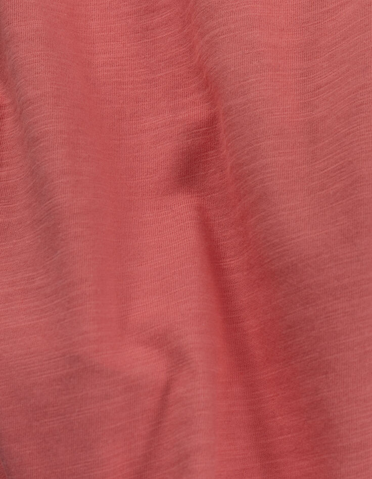 T-shirt corail coton bio oiseau silver fille-7