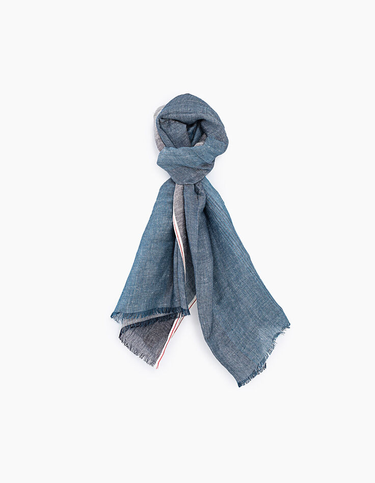Pa&ntilde;uelo &iacute;ndigo estilo denim de rayas Hombre-1