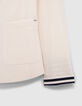 Americana blanco roto cropped vueltas rayas mujer-2