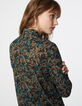 Women’s camouflage print studded voile shirt-5