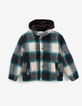 Jungenjacke aus kariertem Sherpafleece-1