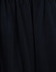 Women's short black belted V-neck dress-8