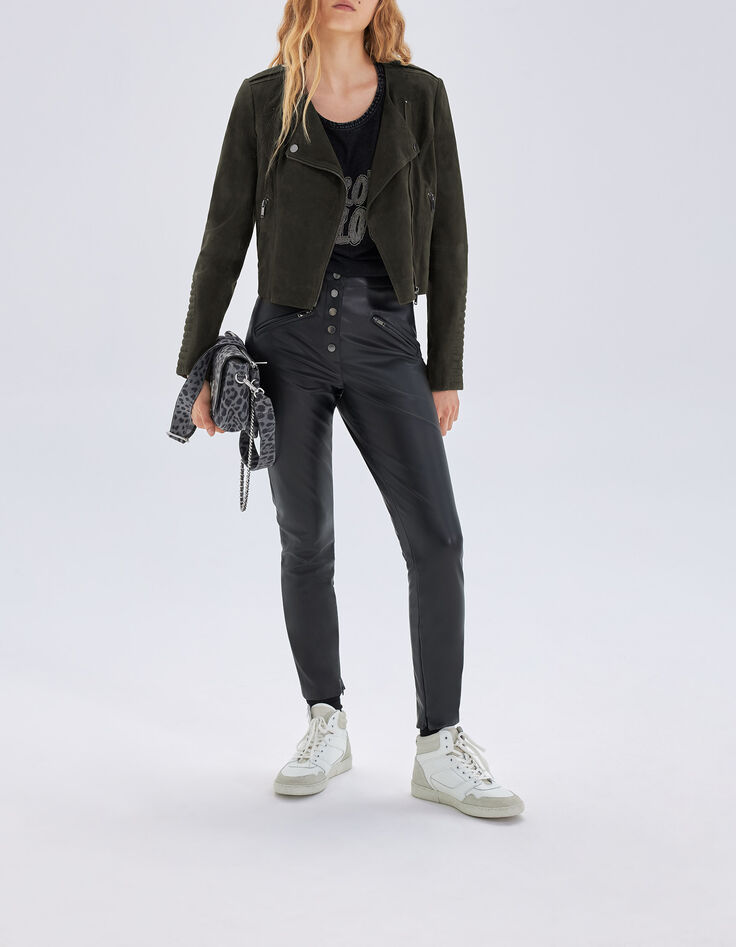 Cazadora ante líquen estilo motero mujer-6 Cazadora ante líquen estilo motero mujer-6