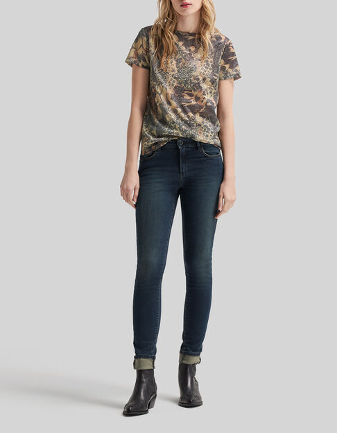 Women’s mid-high blue sculpt-up fit slim jeans