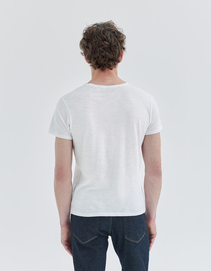 T-shirt L'Essentiel blanc col V Homme-3