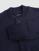 Navy vest mouwen gebreide logo's jongen-6