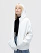 Girls’ 2-in-1 ecru hooded cardigan and waistcoat-3 Girls’ 2-in-1 ecru hooded cardigan and waistcoat-3