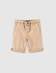 Bermudas chino beige medio cordones niño -1