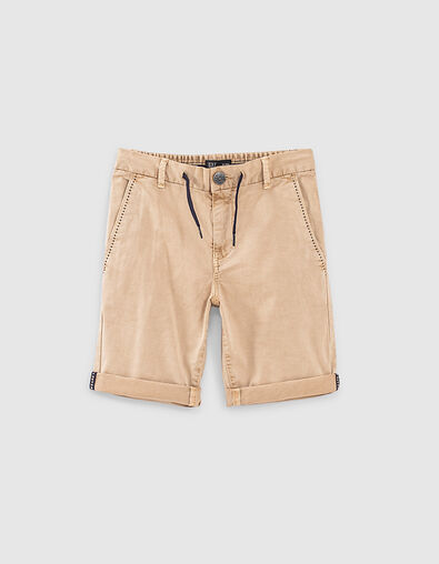 Bermudas chino beige medio cordones niño  - IKKS