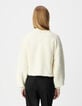 Wit vest bouclétricot Dames-4 Wit vest bouclétricot Dames-4