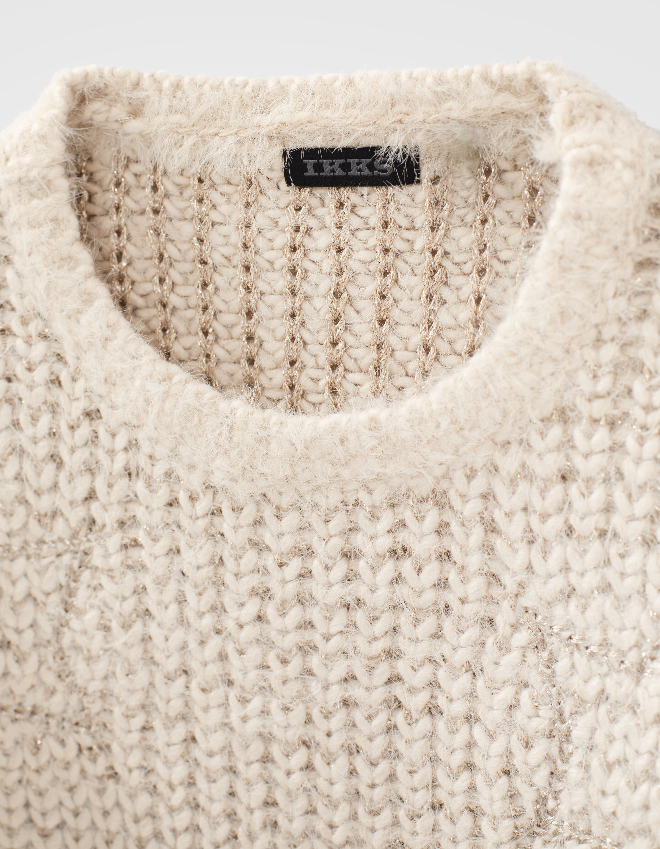 Women's Knit Sweater with Lace-Up Cuffs