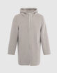 Bruinbeige jas met rits en kap Heren-6