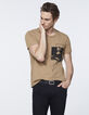 Men’s mink T-shirt with Mona Lisa-cartoon -2