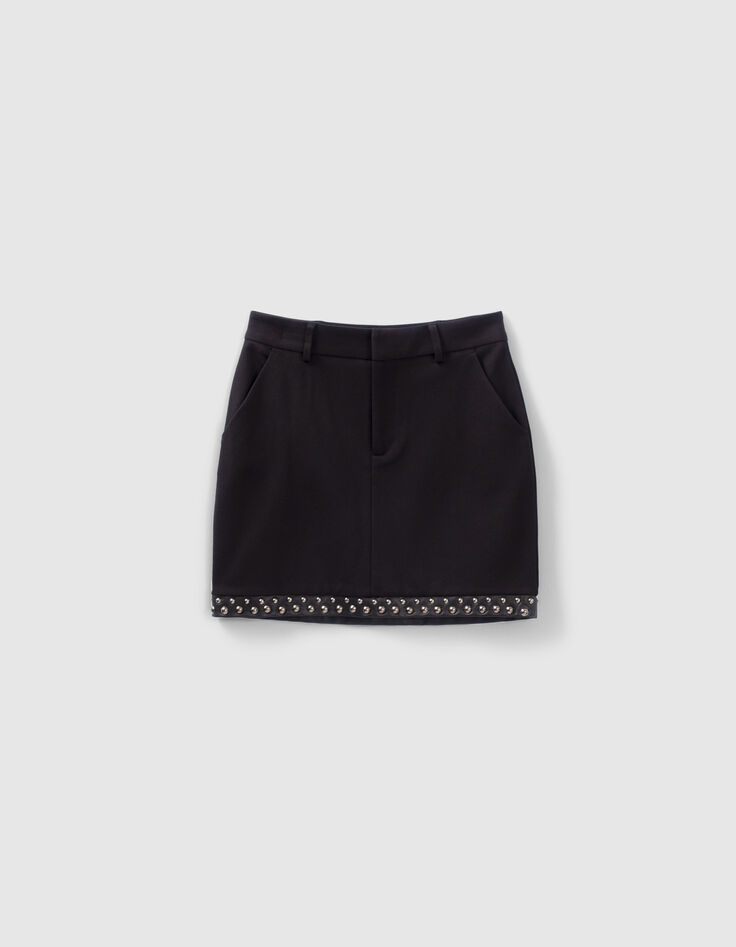 Falda recta corta negra tachuelas-6 Falda recta corta negra tachuelas-6