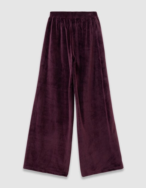 Bordeaux wideleg joggingbroek velours meisjes - IKKS