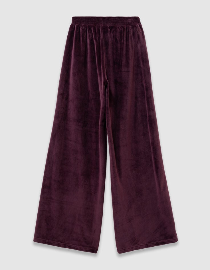 Girls’ burgundy velvet wide-leg joggers-5 Girls’ burgundy velvet wide-leg joggers-5