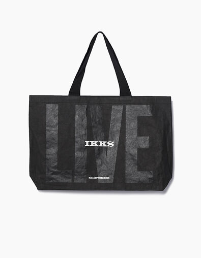 Sac shopper en jackron noir femme - IKKS