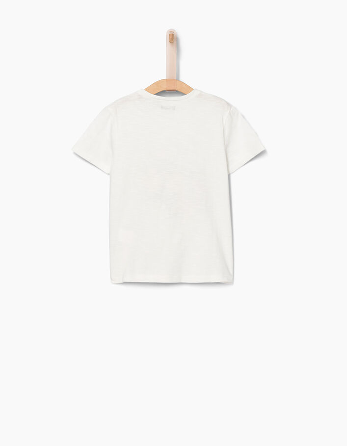 Boys' off-white embroidered lion T-shirt - IKKS