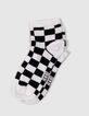 Women’s white/black patterned socks-4