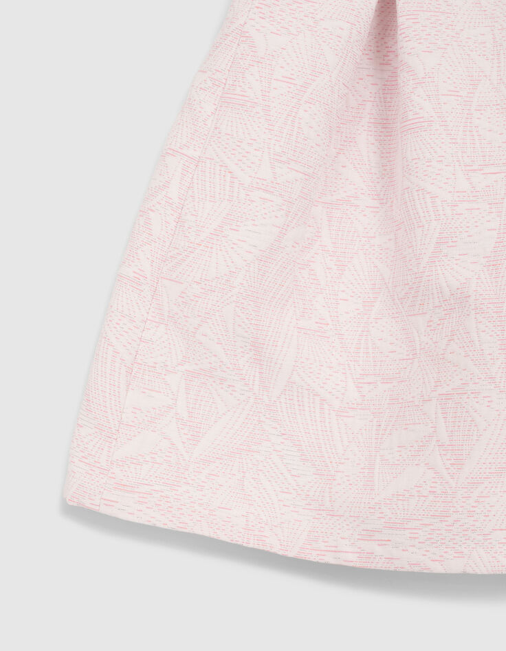 Roze jurk jacquard meisjes-3