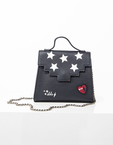 Girls’ navy vintage-style handbag with stars - IKKS