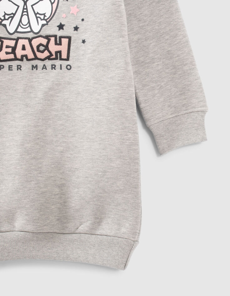 Vestido sudadera PRINCESA PEACH gris motivo Peach ni&ntilde;a-5