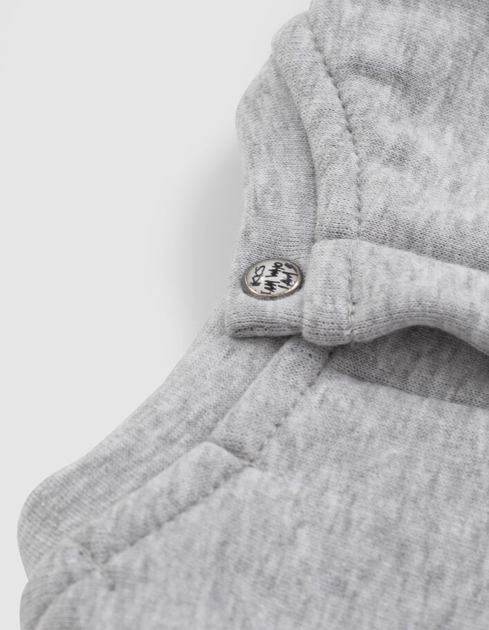 Robe grise bi-matière avec jupe plissée bébé fille - IKKS
