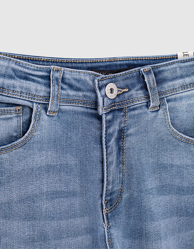 Mädchen-Slimjeans, Vintage, Bio, hohe Taille, Light Blue-2 Mädchen-Slimjeans, Vintage, Bio, hohe Taille, Light Blue-2