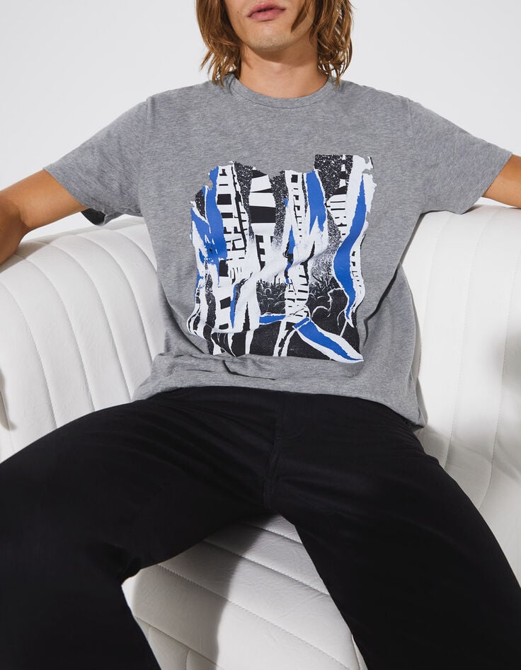 Camiseta gris medio rave DRY FAST Hombre-4