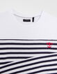 T-shirt marini&egrave;re coton bio d&eacute;coupes et broderie gar&ccedil;on-3