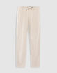 Herenbroek COMFORT beige ribfluweel-6