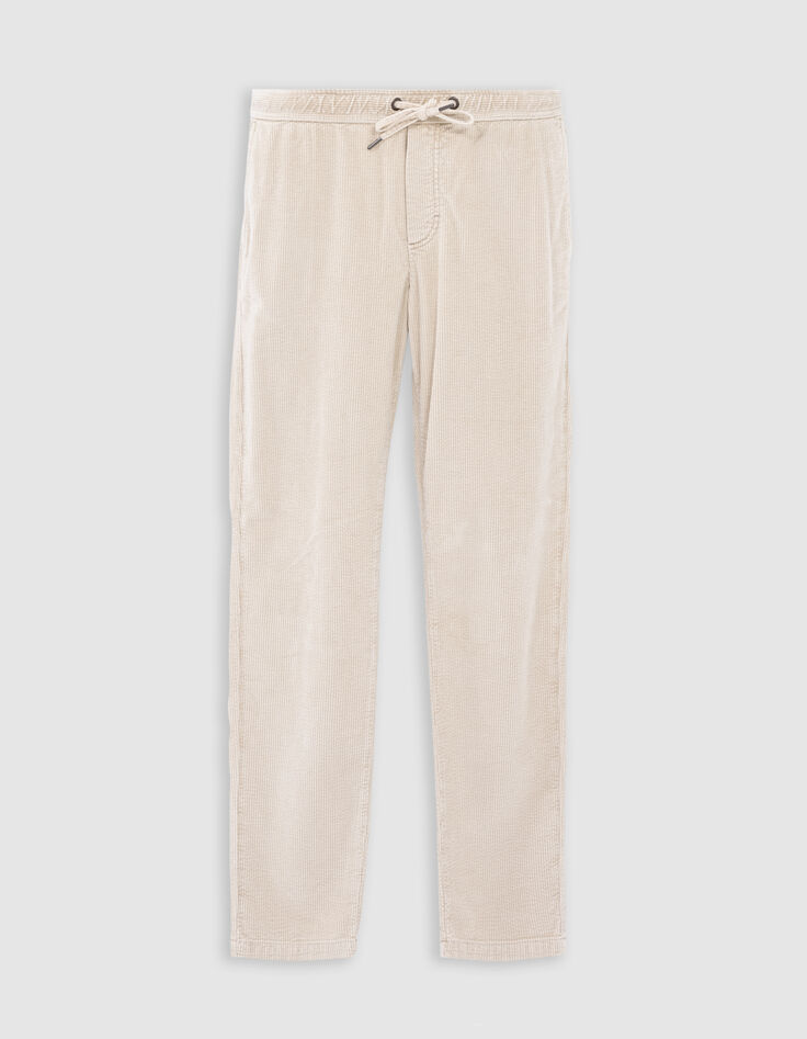 Herenbroek COMFORT beige ribfluweel-6