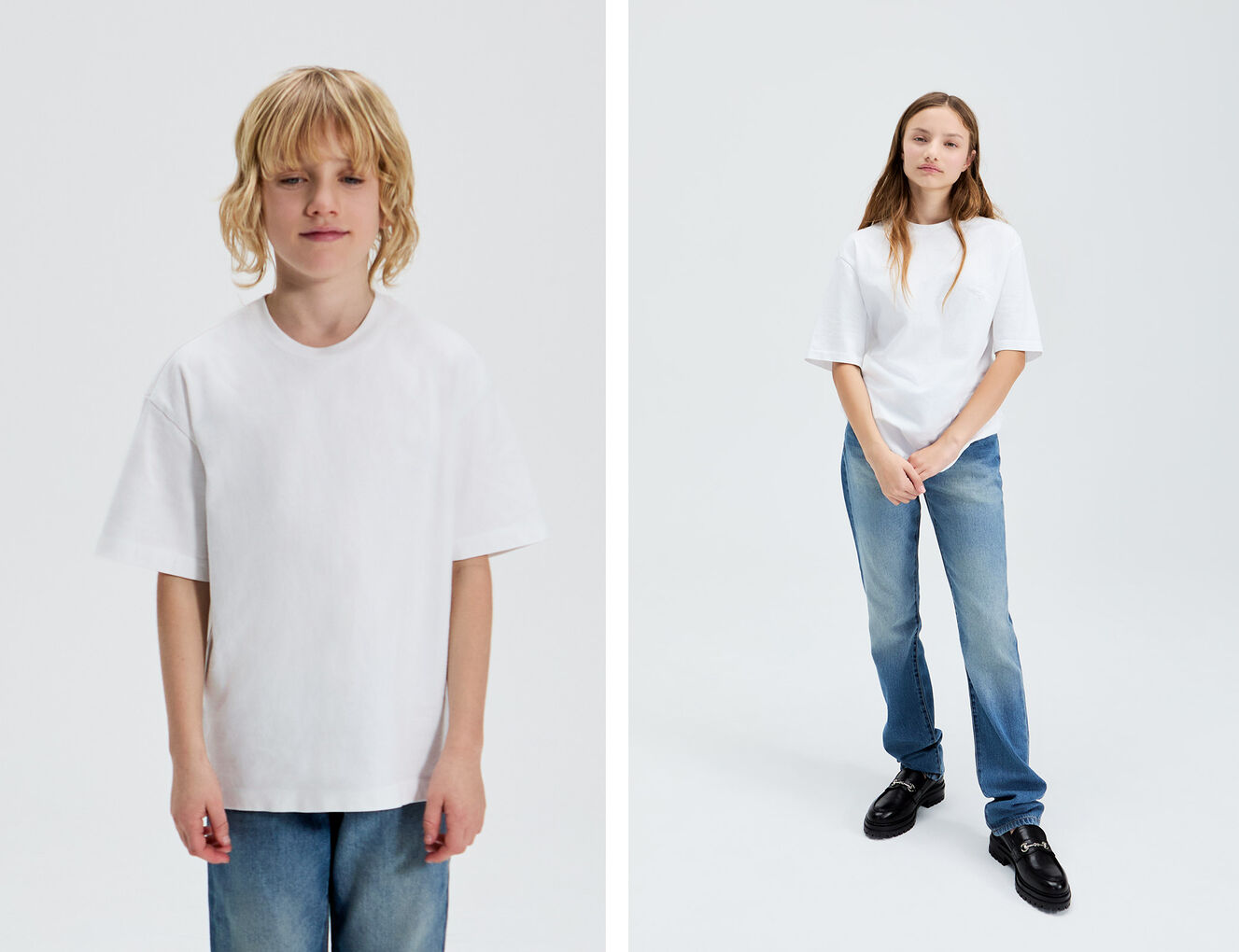 Gender Free-T-shirt blanc coton bio brodé mixte - IKKS-2